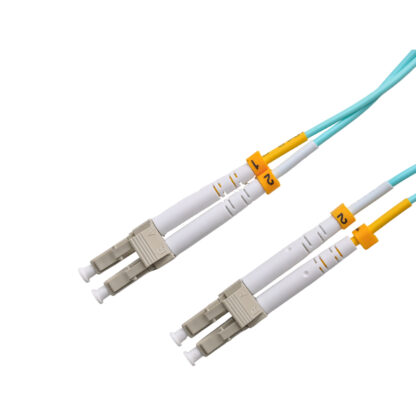 Patchcord LC/UPC – LC/UPC 50/125 Multimode OM4 Duplex Zip 2.0mm OFNR Aqua