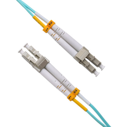 Patchcord LC/UPC – LC/UPC 50/125 Multimode OM4 Duplex Zip 2.0mm OFNR Aqua - Image 3