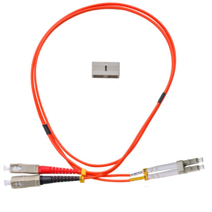 Patchcord SC/UPC - LC/UPC 62.5/125 Multimode OM1 Duplex Zip 2.0mm OFNR Orange - Image 2