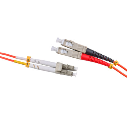 Patchcord SC/UPC - LC/UPC 62.5/125 Multimode OM1 Duplex Zip 2.0mm OFNR Orange - Image 3