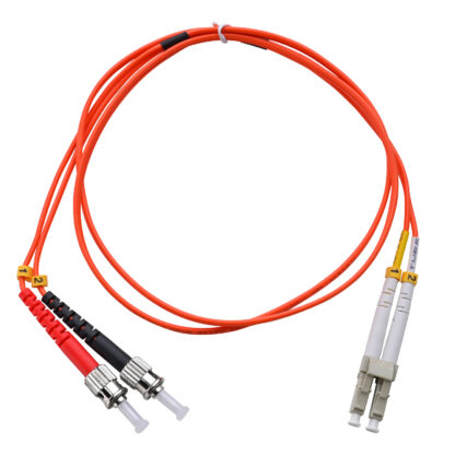 Patchcord LC/UPC – ST/UPC 62.5/125 Multimode OM1 Duplex Zip 2.0mm OFNR Orange - Image 2