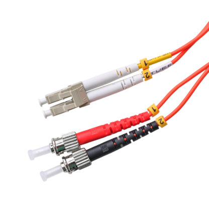 Patchcord LC/UPC – ST/UPC 62.5/125 Multimode OM1 Duplex Zip 2.0mm OFNR Orange