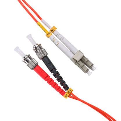 Patchcord LC/UPC – ST/UPC 62.5/125 Multimode OM1 Duplex Zip 2.0mm OFNR Orange - Image 3