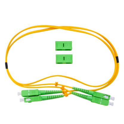 Patchcord SC/APC - SC/APC Singlemode OS2 9/125 G675A1 Duplex Zip 2.0mm OFNR Yellow - Image 2