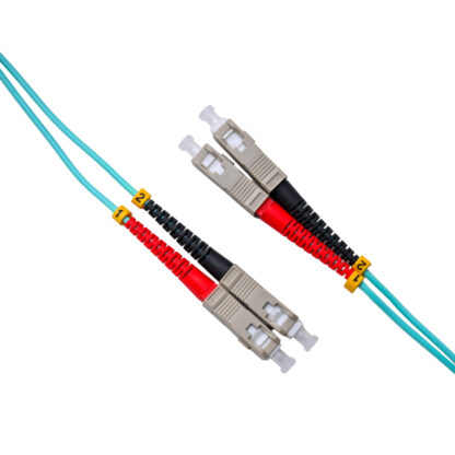 Patchcord SC/UPC - SC/UPC 50/125 Multimode OM3 Duplex Zip 2.0mm OFNR Aqua - Image 3