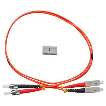 Patchcord SC/UPC - ST/UPC 62.5/125 Multimode OM1 Duplex Zip 2.0mm OFNR Orange - Image 2