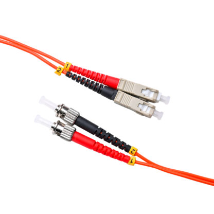 Patchcord SC/UPC - ST/UPC 62.5/125 Multimode OM1 Duplex Zip 2.0mm OFNR Orange - Image 3