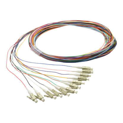 Pigtail LC/UPC 12 colors OM3 0.9mm OFNR 3M, tight buffer