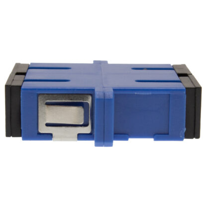 Adapter SC/UPC Duplex Singlemode OS2 Fiber Optic with Flange Blue color - Image 3