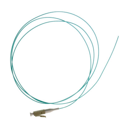 Pigtail LC/UPC OM3 SX 0.9mm OFNR 3M Aqua, tight buffer