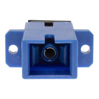 Adapter SC/UPC Simplex Singlemode OS2 Fiber Optic with Flange, Blue color - Image 2