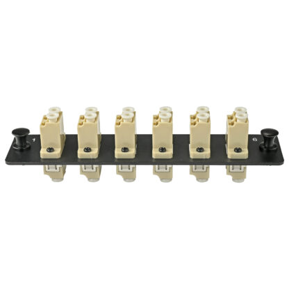 LGX Fiber Adapter Panel with 6 LC Duplex Adapters, OM1 Beige - Image 2