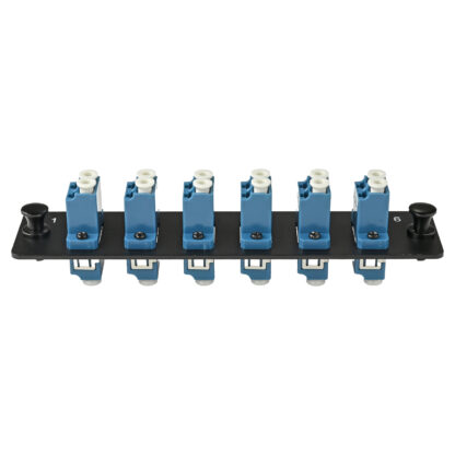 LGX Fiber Adapter Panel with 6 LC Duplex Adapters, OS2 UPC Blue - Image 2