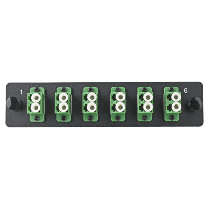 LGX Fiber Adapter Panel with 6 LC Duplex Adapters, OS2 APC Green