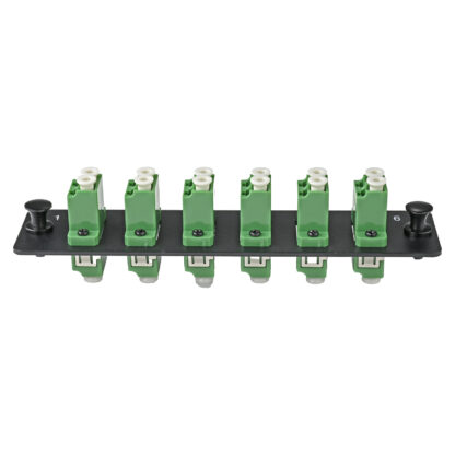 LGX Fiber Adapter Panel with 6 LC Duplex Adapters, OS2 APC Green - Image 2