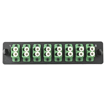 LGX Fiber Adapter Panel with 8 LC Duplex Adapters, OS2 APC Green
