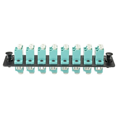 LGX Fiber Adapter Panel with 8 LC Duplex Adapters, OM4/OM3 Aqua - Image 2