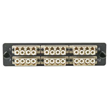 LGX Fiber Adapter Panel with 6 LC Quad Adapters, OM1 Beige