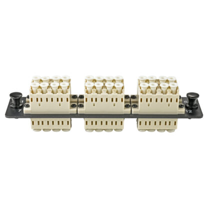 LGX Fiber Adapter Panel with 6 LC Quad Adapters, OM1 Beige - Image 2