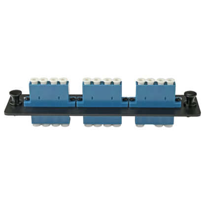 LGX Fiber Adapter Panel with 3 LC Quad Adapters/Ports, OS2 UPC Blue - Image 2