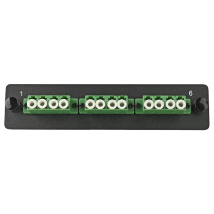 LGX Fiber Adapter Panel with 3 LC Quad Adapters, OS2 APC Green