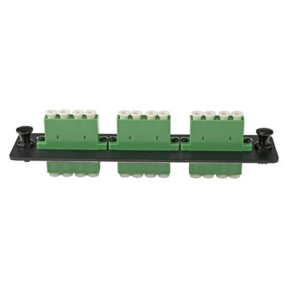 LGX Fiber Adapter Panel with 3 LC Quad Adapters, OS2 APC Green - Image 2