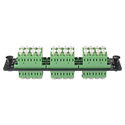 LGX Fiber Adapter Panel with 6 LC Quad Adapters, OS2 APC Green - Image 2