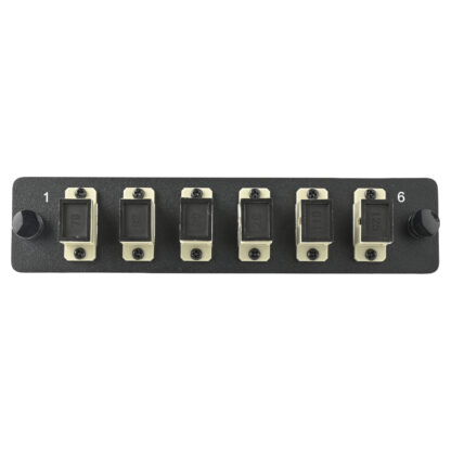 LGX Fiber Adapter Panel with 6 SC Simplex Adapters, OM1 Beige