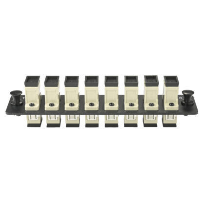 LGX Fiber Adapter Panel with 8 SC Simplex Adapters, OM1 Beige - Image 2
