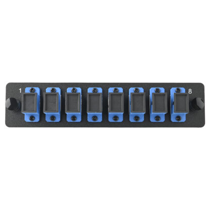 LGX Fiber Adapter Panel with 8 SC Simplex Adapters, OS2 UPC Blue