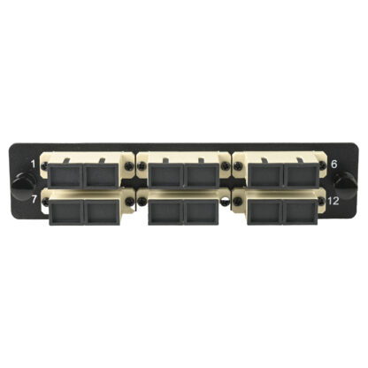 LGX Fiber Adapter Panel with 6 SC Duplex Adapters, OM1 Beige
