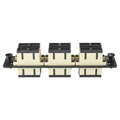 LGX Fiber Adapter Panel with 6 SC Duplex Adapters, OM1 Beige - Image 2