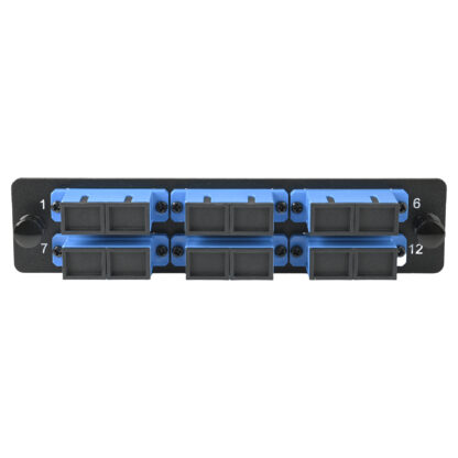 LGX Fiber Adapter Panel with 6 SC Duplex Adapters, OS2 UPC Blue