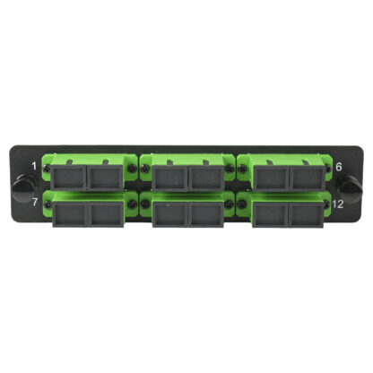 LGX Fiber Adapter Panel with 6 SC Duplex Adapters, OS2 APC Green