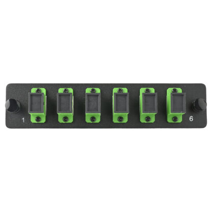 LGX Fiber Adapter Panel with 6 SC Simplex Adapters, OS2 APC Green