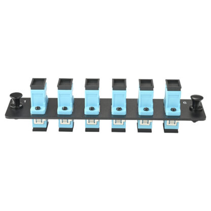 LGX Fiber Adapter Panel with 6 SC Simplex Adapters, OM4/OM3 Aqua - Image 2