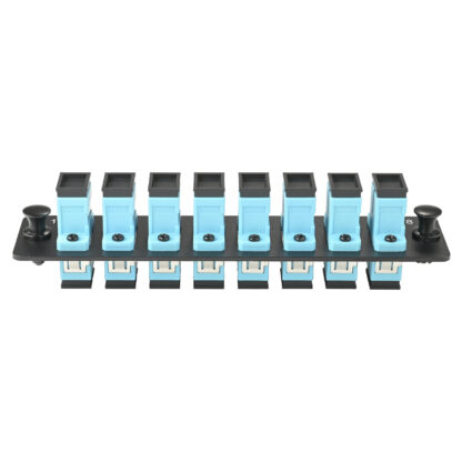 LGX Fiber Adapter Panel with 8 SC Simplex Adapters, OM4/OM3 Aqua - Image 3