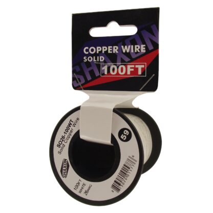 Solid Copper Wire on Spool, 26 Gauge