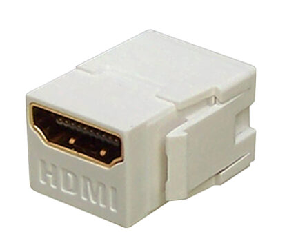 High-Performance Keystone Insert HDMI Connector F/F White