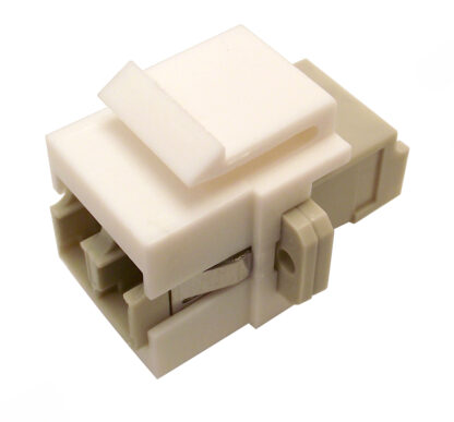 High-Performance Keystone Insert LC Duplex Coupler F/F White