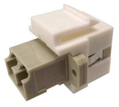 High-Performance Keystone Insert LC Duplex Coupler F/F White - Image 2