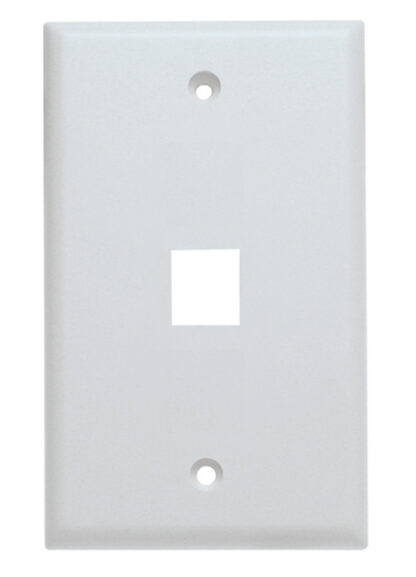 Keystone Wall Plate, Single Gang, 1 Port, White