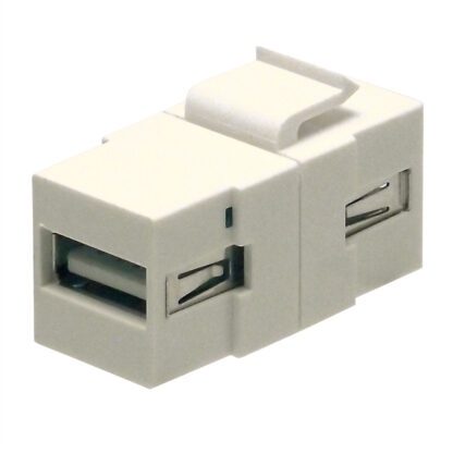 High-Performance Keystone Insert USB 2.0 A/A Coupler F/F White