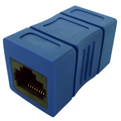 Cat 5e molded RJ45 F/F Coupler Blue