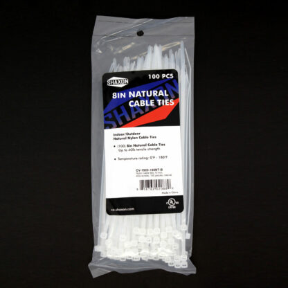 8 Inch Cable Ties, 100pcs - Natural - Image 2