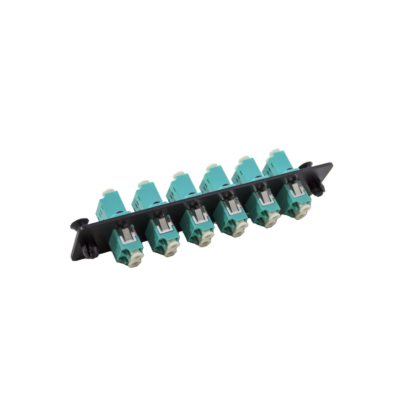 LGX Fiber Adapter Panel with 6 LC Duplex Adapters, OM4/OM3 Aqua - Image 5
