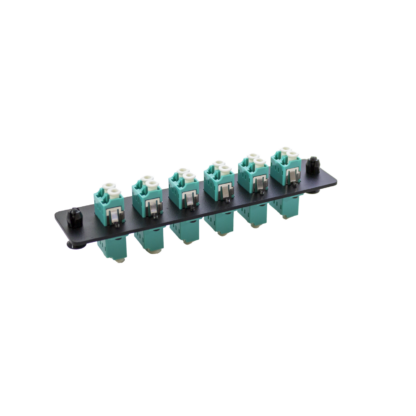 LGX Fiber Adapter Panel with 6 LC Duplex Adapters, OM4/OM3 Aqua - Image 4