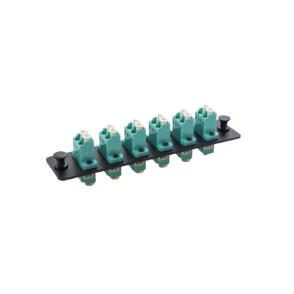 LGX Fiber Adapter Panel with 6 LC Duplex Adapters, OM4/OM3 Aqua - Image 2