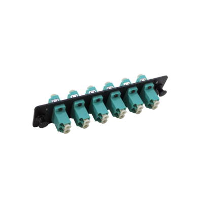LGX Fiber Adapter Panel with 6 LC Duplex Adapters, OM4/OM3 Aqua - Image 3