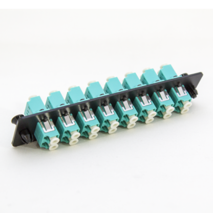 LGX Fiber Adapter Panel with 8 LC Duplex Adapters, OM4/OM3 Aqua - Image 4